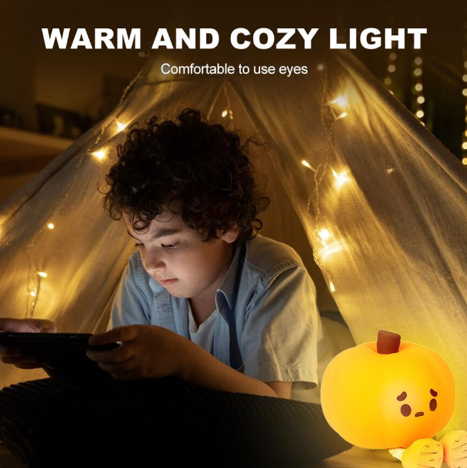 Cozy Halloween Pumpkin Night Light